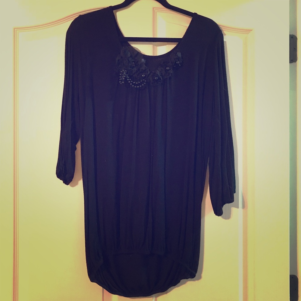 Black semi-formal top